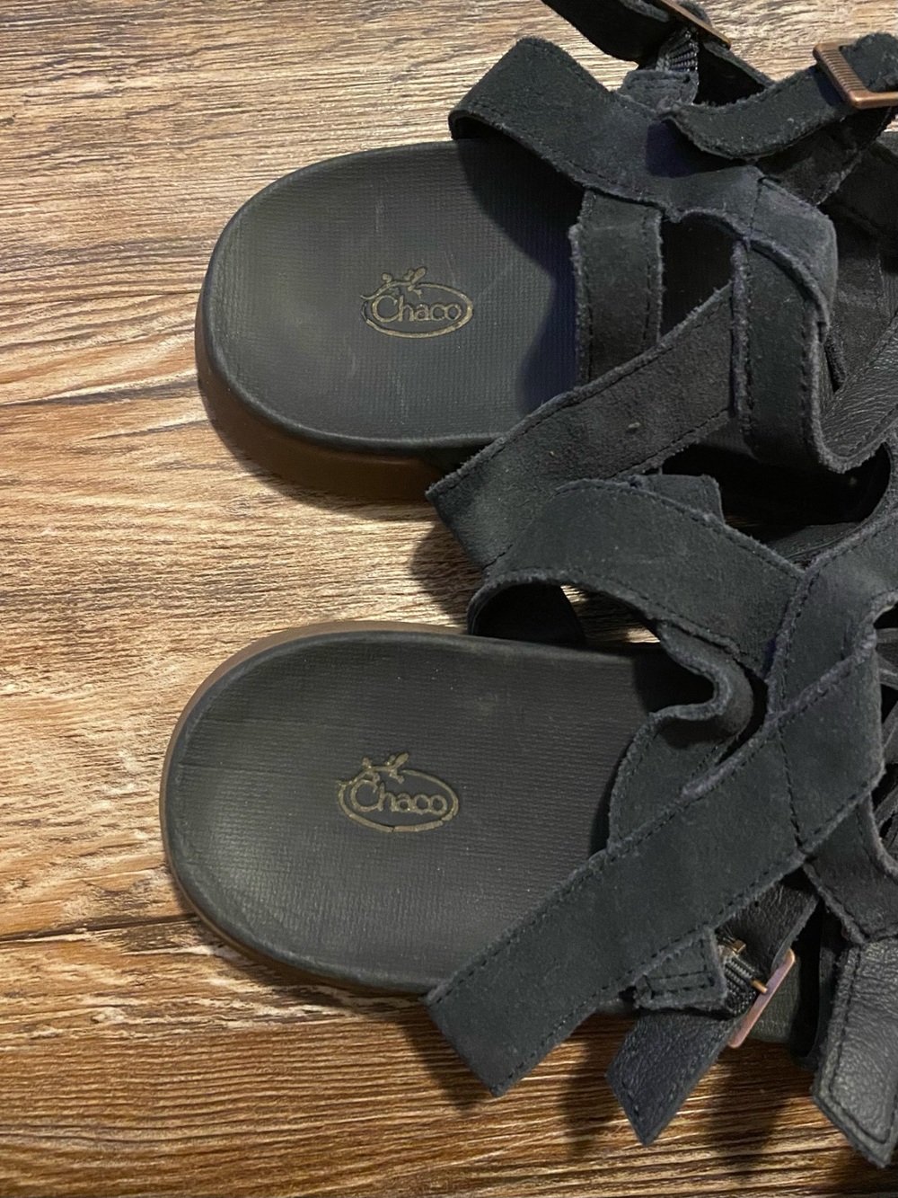 Chaco Black Strappy Buckle Sandals - Picture 4 of 5